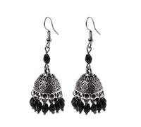 YO-HAPPY Retro Indischer Bollywood Jhumka Jhumki Kristall Tropfen Ohrring Ethnischer Zigeunerschmuck