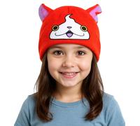 Yo-kai Watch Jibanyan Beanie Strick-Mütze Kinder Kopfbedeckung mit Ohren KC472464YKW Orange/Pink