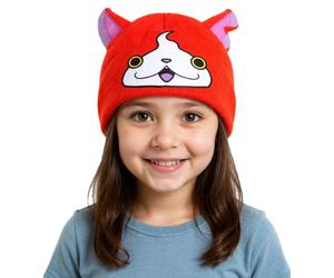 Yo-kai Watch Jibanyan Beanie Strick-Mütze Kinder Kopfbedeckung mit Ohren KC472464YKW Orange/Pink