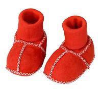 YODAOLI Warm Fur Baby Sock Shoes, Cute Fur Baby Sock Shoes, Winter Warm Snow Boots Soft Sole Crib Shoes Booties (Red,11cm)