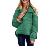 YODAOLI Women's Oversized Hooded Puffer Jacket Quilted Lightweight Winter Warm Pullover Padded Hoodies Coat (grassgreen,XL)