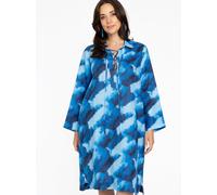 YOEK Kleid Damen Leinen blau, 50-52