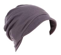 YOFASEN Damen Winter Warme Barett Mütze - Einfarbig Beanie Mütze Visor Baskenmütze Lässige Baumwolle Haarausfall Hut Haar Abdeckkappe Kopfbedeckungen für Haarausfall Chemo, Grau