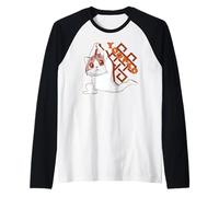 Yoga Anime-Manga Katze Meditation Buddhismus-Buddhist Yoga Raglan