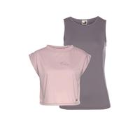 Yoga & Relax Shirt OCEAN SPORTSWEAR "Soulwear - 2-tlg. Yoga Shirt & Top", Damen, Gr. 42, rosa (rose, mauve), Obermaterial: 92% Polyester, 8% Elasthan. Oberes Obermaterial: 65% Polyester, 35% Viskose, 
