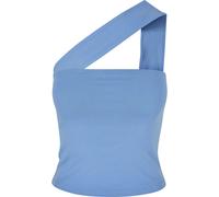Yoga & Relax Shirt URBAN CLASSICS "Urban Classics Damen Ladies One Strap Top", Damen, Gr. S, horizonblau, 95% Baumwolle, 5% Elasthan, unifarben, regular fit, asymmetrischer Ausschnitt, Shirts (8401040