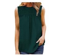 Yoga Shirt Damen Locker Bluse 3/4 Arm Damen Top Rückenfrei Damen Weißes Tshirt Dirndlbluse Spitze Bauchfreies Oberteil Damen Strickjacke Damen Lang Unterhemden & Bh-Hemden Für Damen (2-Green, XL)