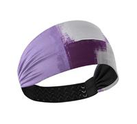Yoga-Stirnband mit violett-weiß-grauer Tinte, kühlendes Yoga-Stirnband, dehnbare Schweißbänder für Damen, für Fußball, Fußball, Tennis, Zubehör für Para el Cabello de Mujeres