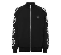Yoga-Sweatjacke PHILIPP PLEIN "Hexagon", Herren, Gr. M, 02, schwarz, Obermaterial: 88% Baumwolle, 12% Polyester, Sweatjacken (11651163-M) 02, schwarz