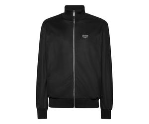 Yoga-Sweatjacke PHILIPP PLEIN "Iconic Plein", Herren, Gr. 3XL, schwarz (02, schwarz), Obermaterial: 60% Polyester, 40% Baumwolle, Sweatjacken (27550262-XXXL) 02, schwarz