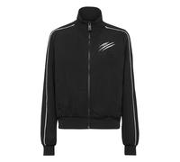 Yoga-Sweatjacke PLEIN SPORT "Sweatjacke", Damen, Gr. XL, schwarz (02, schwarz), Obermaterial: 92% Polyester, 8% Elasthan, Sweatjacken (12138715-XL) 02, schwarz