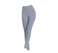 Yogahose aus Baumwolle in Übergröße, hohe Taille, elastisch, Bauchkontrolle, butterweich, dünn, enge Passform, Workout, Fitnessstudio, dehnbar, solide Leggings, grau, XL
