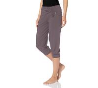 Yogahose OCEAN SPORTSWEAR "Soulwear - 3/4 Yoga Pants", Damen, Gr. 42, N-Gr, grau (taupe), Obermaterial: 95% Baumwolle, 5% Elasthan, bequem 3/4-Länge, Hosen Yoga&PilatesBekleidung Yogahose Caprihose, K
