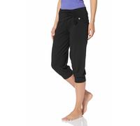 Yogahose OCEAN SPORTSWEAR "Soulwear - 3/4 Yoga Pants", Damen, Gr. 46, N-Gr, schwarz, Obermaterial: 95% Baumwolle, 5% Elasthan, unifarben, bequem 3/4-Länge, Hosen Yogahose, Komfortabler Umschlagbund mi