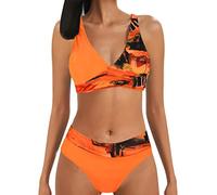 YOGALULU Bademode Neu Bikini Damen Brazilian Bikini Oberteil Mit Shorts BadeanzüGe Damen 2020 Bademode Damen Exklusiv WeißEr BüGel Bikini Bikini Damen Ohne Einlagen Lila Bikini Oberteil