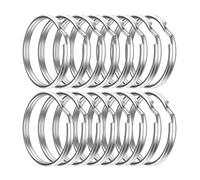 YOGAZEN 20 Stück 304 Schlüsselringe Edelstahl, Ф30mm Schlüsselring, Drahtring Schlüsselanhänger, Geeignet für alle Arten von Schlüsseln, DIY, Kunsthandwerk (Edelstahl Primärfarbe)