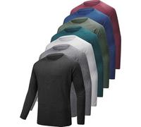 YOIOWVY Herren Langarmshirt T-Shirts 3/5/7Per Pack UPF50+UV Schutz Sonnenschutz Atmungsaktiv Sportshirts Langarm Schutz Schnelltrocknend Langarm Running Tshirts für Männer Tops