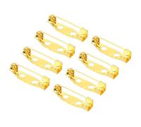 YOKIVE 100 Stück Sicherheitsnadeln, Broschenklammer-Rückseiten | Abzeichenherstellung Ideal für Namensschilder, Schmuckherstellung (Goldfarben, 20 mm)