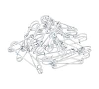 YOKIVE 20 Stück Sicherheitsnadeln, Große Metall-Nähnadeln | Basteln, Ideal für Kleidung, Stricken, Nähen (Weiß, 1,97 Zoll).