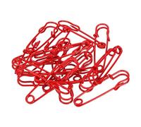 YOKIVE 20 Stück Sicherheitsnadeln, Große Metallnadeln | Handwerksanfertigung, Ideal für Kleidung, Stricken, Nähen (Rot, 2,48 Zoll)