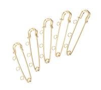 YOKIVE 20 Stück Sicherheitsnadeln, große Metallnadeln mit Löchern, Nähabzeichen Bastelarbeiten, ideal für Zuhause, Geschäft, täglichen Gebrauch (Goldfarben, 2,24 Zoll).