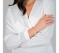 Yokoamii - Armband Metall Muschelkernperle in Gelbgold Armbänder & Armreife Damen