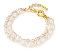 Yokoamii - Armband Metall Süßwasser-Zuchtperle in Gelbgold Armbänder & Armreife Damen