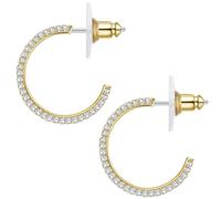 Yokoamii - Creolen aus Messing in Gelbgold mit Zirkonia 1 ct Damen