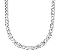 Yokoamii - Halskette aus Messing in Silber mit Glas Ketten 1 ct Damen