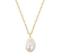 Yokoamii - Halskette Metall Muschelkernperle in Gelbgold Ketten Damen