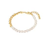 Yokoamii Damen Armband aus Metall gelbvergoldet 14 Karat mit barock Muschelkernperle ca. 5,0-5,5 mm Modeschmuckarmband