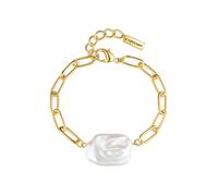 Yokoamii - Armband aus Metall-Legierung in Gelbgold mit Perle (synth.) Armbänder & Armreife 1 ct Damen