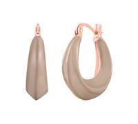 Yokoamii Creolen aus Messing in Roségold 24,5 mm Damen