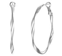 Yokoamii Creolen aus Messing in silber 44,7 mm Damen