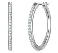 Yokoamii Creolen aus Messing in silber mit Zirkonia 25,0 mm Damen