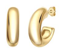 Yokoamii Creolen aus Metall-Legierung in gelbgold 19,4 mm Damen