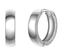 Yokoamii Creolen aus Metall-Legierung in Silber 13,4 mm Damen