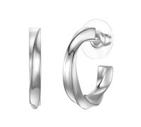 Yokoamii Creolen Damen silber, ONE SIZE