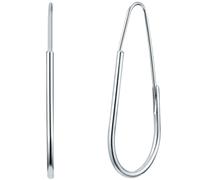 Yokoamii Damen Creolen Metall-Legierung versilbert Modeschmuckohrcreolen