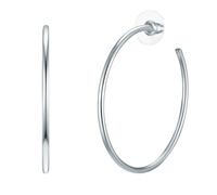 Yokoamii Creolen Metall-Legierung in Silber 49,0 mm Damen