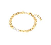Yokoamii - Armband Metall Muschelkernperle in Gelbgold Armbänder & Armreife Damen