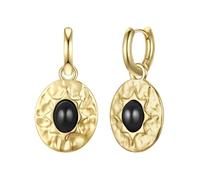 Yokoamii - Creolen aus Metall-Legierung in Gelbgold mit Achat 1 ct Damen