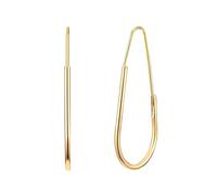 Yokoamii Damen Creolen Metall-Legierung Gelbgold-Optik Modeschmuckohrcreolen