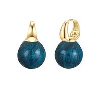 Yokoamii - Creolen Metall-Legierung Plastikperle in Gelbgold Ohrringe Damen