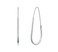 Yokoamii Damen Creolen Metall-Legierung versilbert Modeschmuckohrcreolen