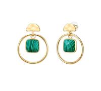 Yokoamii - Ohrhänger Metall-Legierung Naturstein in Gelbgold Ohrringe Damen