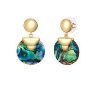 Yokoamii Damen Ohrhänger Metall-Legierung gelbvergoldet 14 Karat Modeschmuckohrhänger