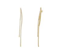 Yokoamii - Ohrhänger aus Messing in Gelbgold mit Zirkonia Ohrringe 1 ct Damen