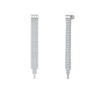 Yokoamii Ohrhänger Damen silber, ONE SIZE