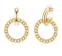 Yokoamii Ohrhänger Metall-Legierung in Gelbgold 47,9 mm Damen